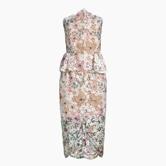 Elliatt Times Peplum Lace Midi-Dress S B1932 - Picture 2 of 6